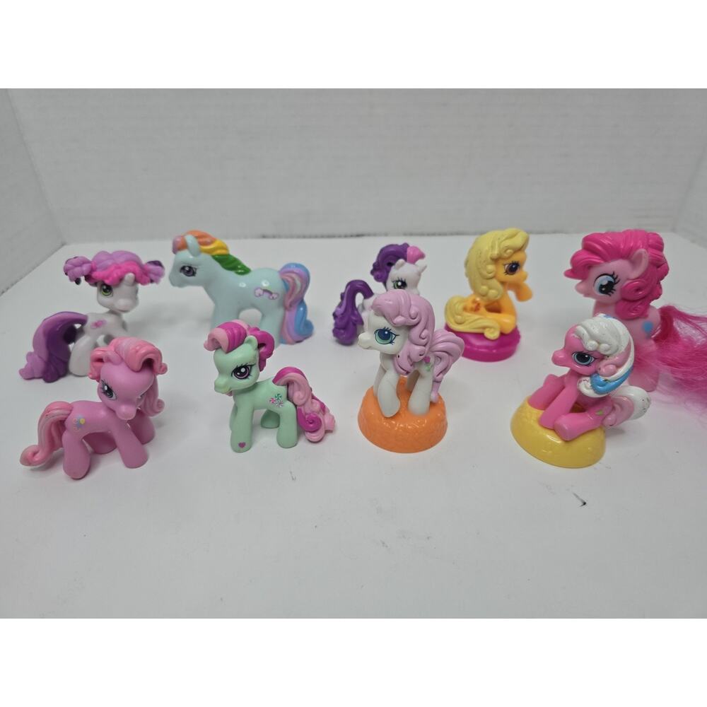 My Little Pony Mini Figures Lot Of 9 Loose 2” - 2 1/2" Figures Cake Toppers
